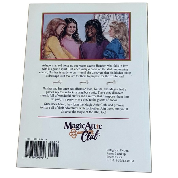 VTG MAGIC ATTIC BOOK CLUB 1996 Heather Takes the Reins Book paperback - Picture 2 of 5
